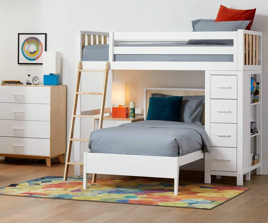 loft bed with bed underneath