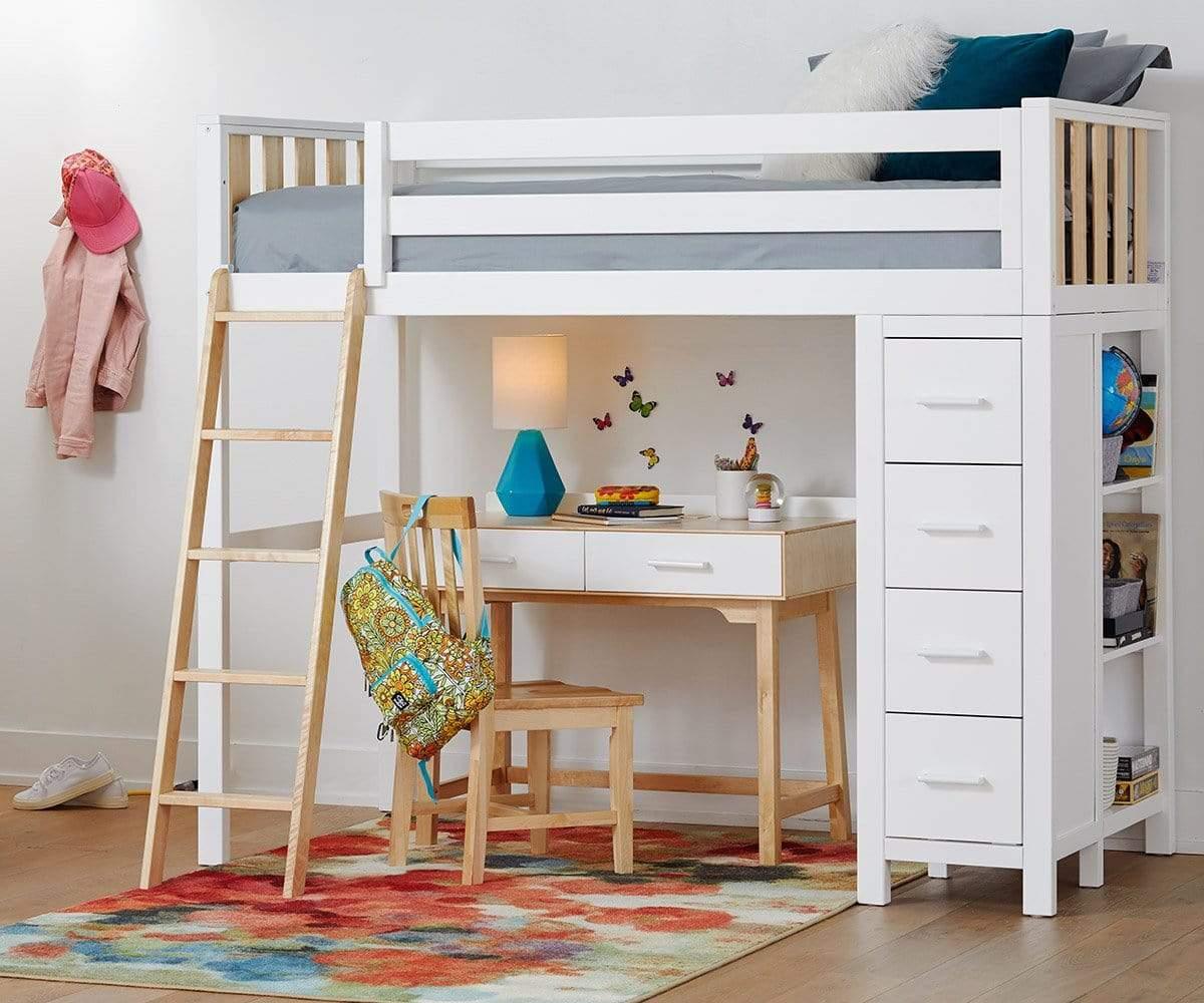 bunk bed with empty bottom