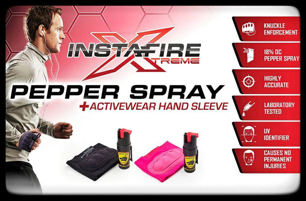 defense divas instafire black or pink pepper spray jogging mace glove pepper spray glove product description
