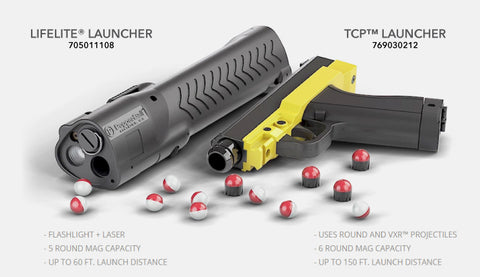 pepperball lifelite launcher and tcp launcher pepper spray pellet self defense products