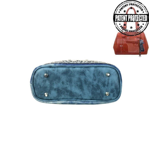 Denim Concealed Carry Purse Messenger Bag Wallet Set | Defense Divas®