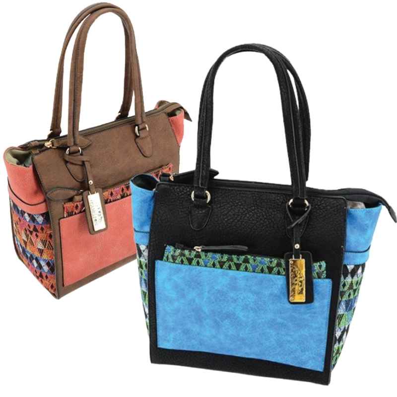 Multi Pocket Leather Concealed Carry Crossbody Bag - Gun Handbags