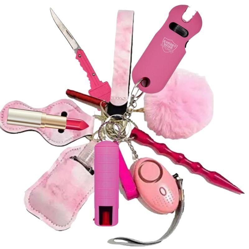 women girl Self-defense keychain kit