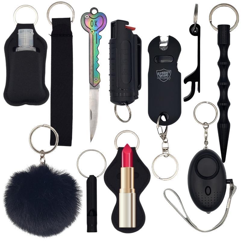 Fight Fobs Black Beauty Self Defense Keychain Set Defense Divas