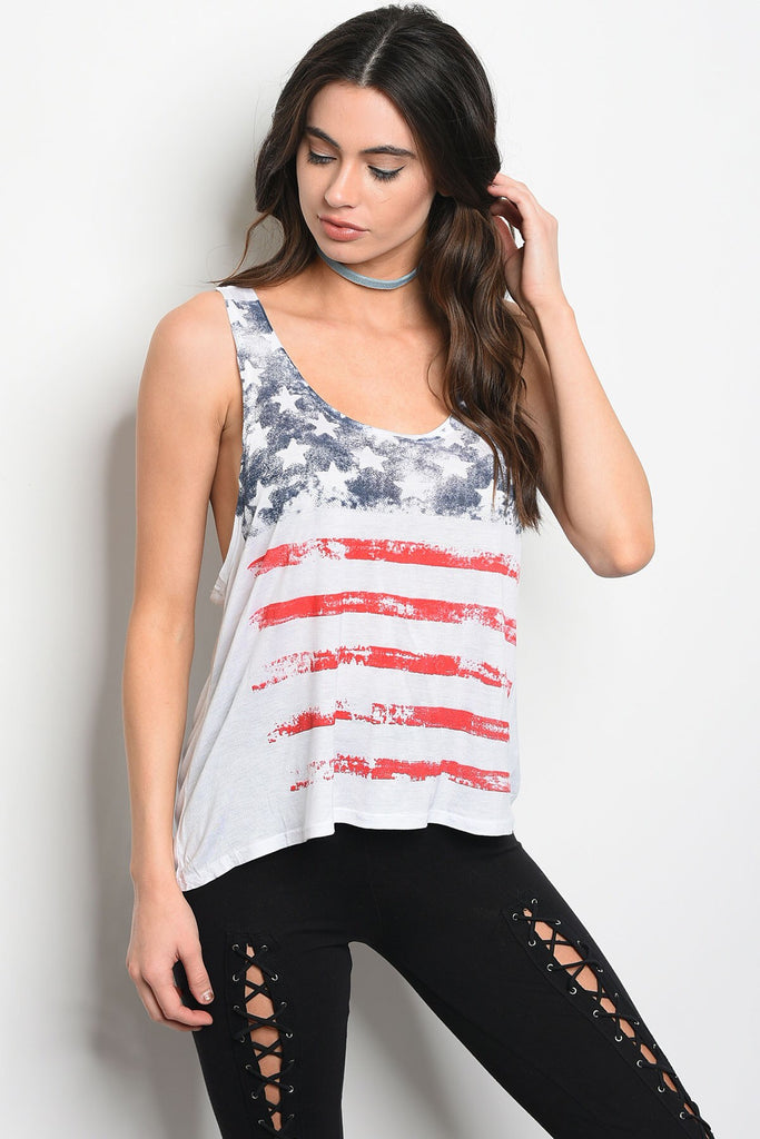 Patriotic 4th of July Flag Tank – Heavens To Betsy Boutique Online