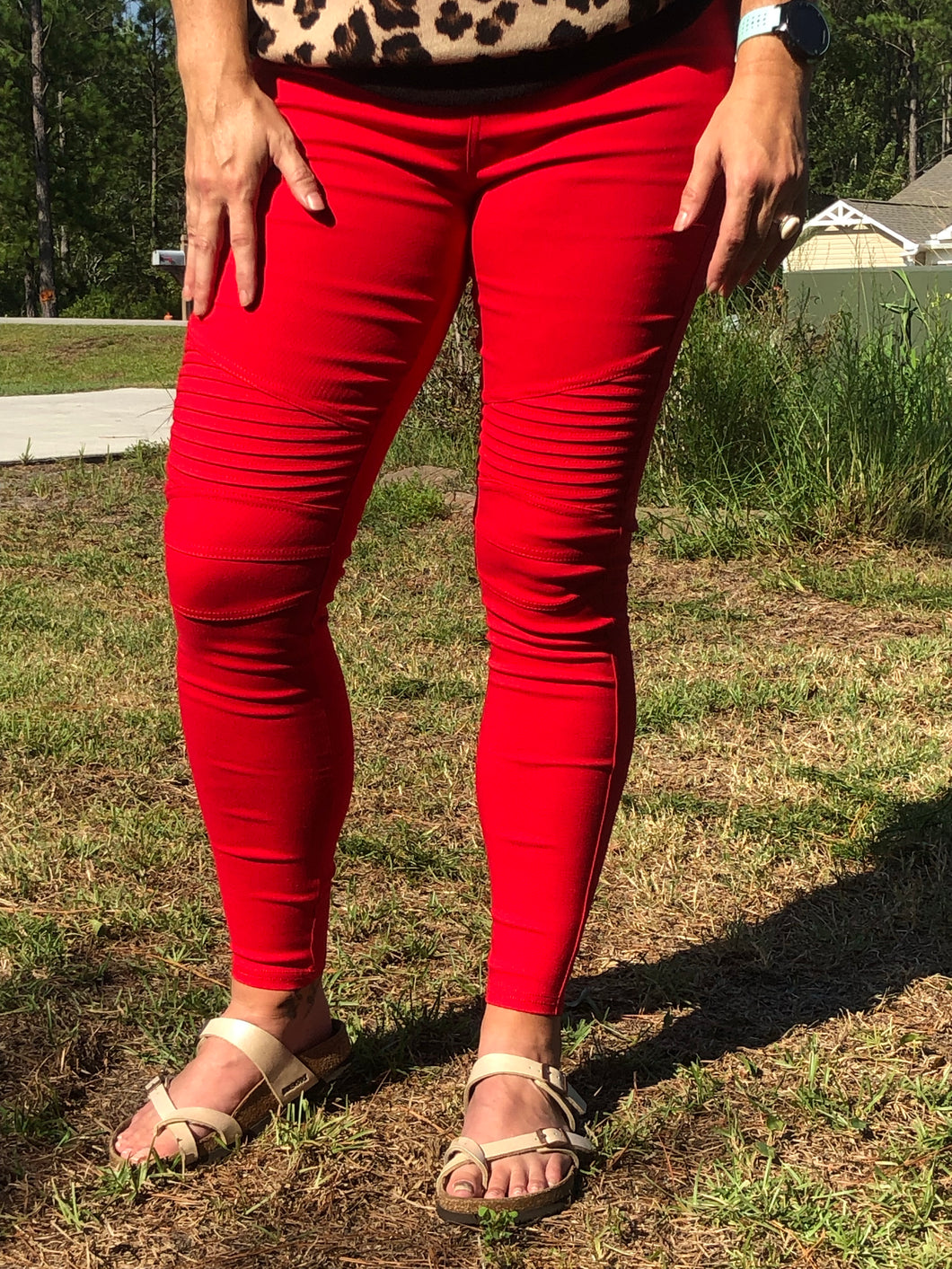 Red Moto Jeggings – Heavens To Betsy Boutique Online