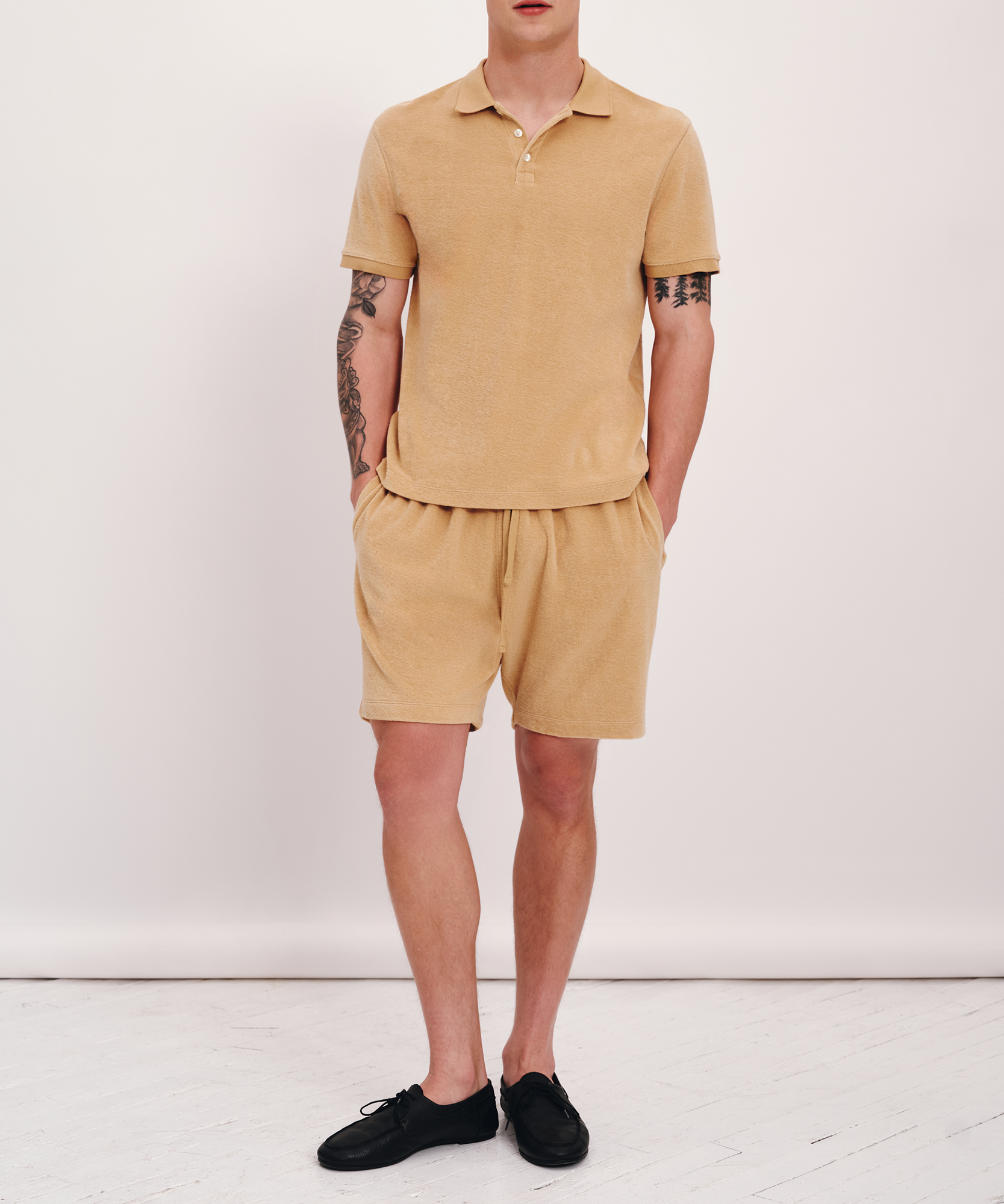 Atm Anthony Thomas Melillo Towel Terry Shorts In Neutral