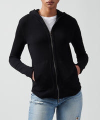 ATM Anthony Thomas Melillo Men's French Terry Zip-Front Hoodie Black