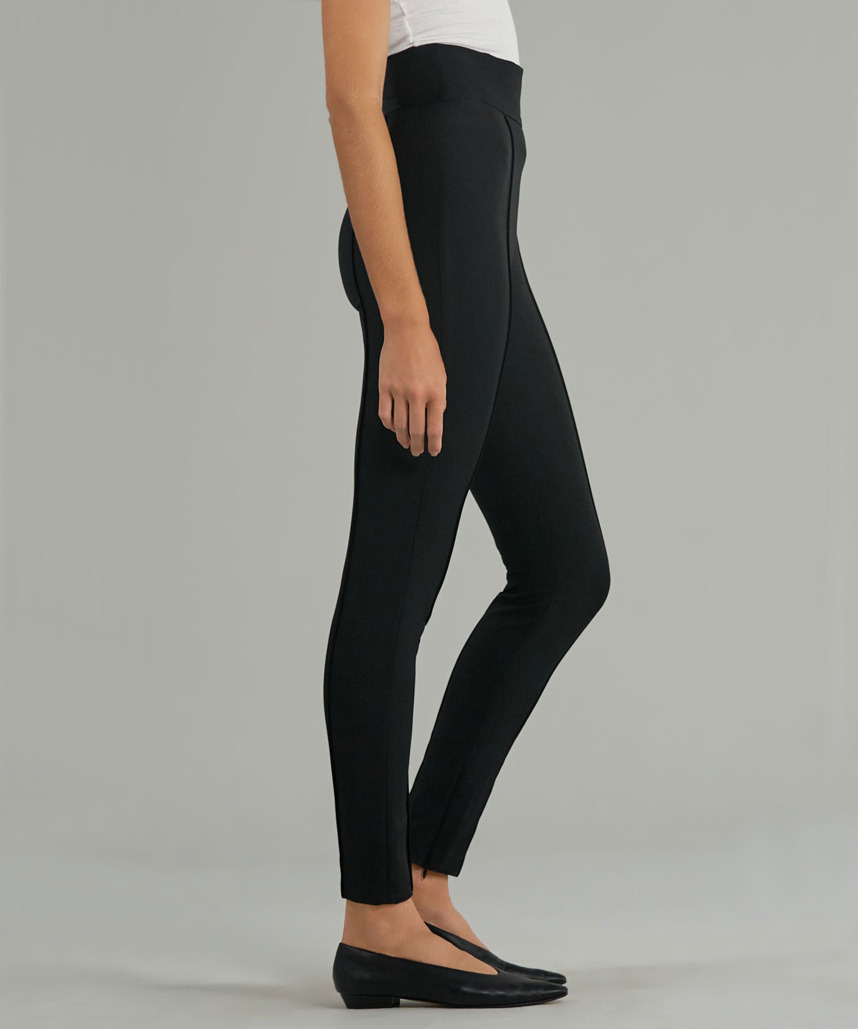 high waisted black stretch pants