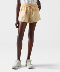 Cotton Poplin Pull-On Shorts - Butter Combo