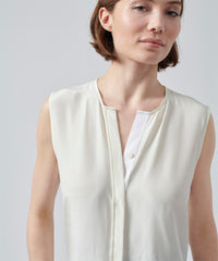 The Clean Silk Relaxed Sleeveless Shirt