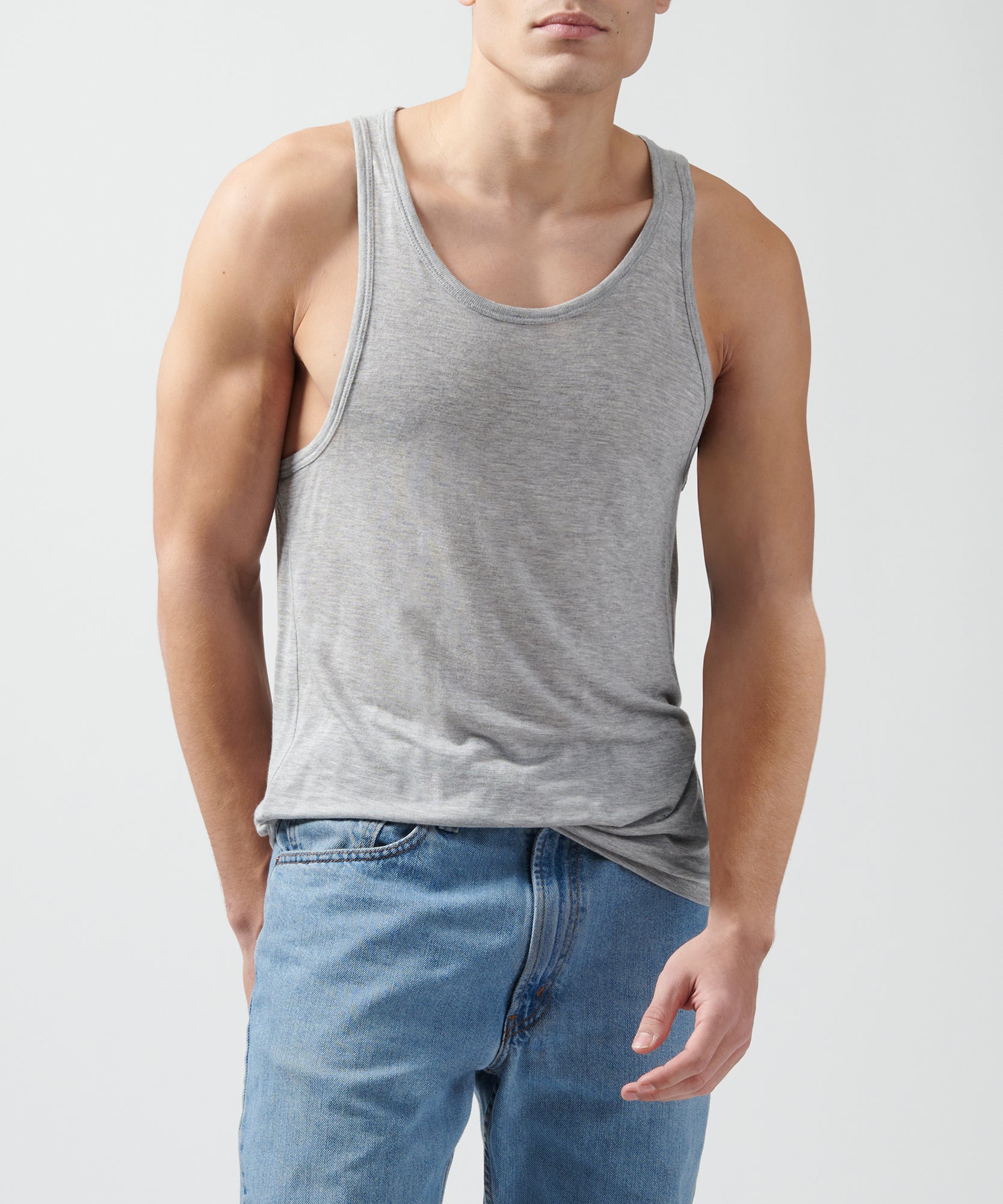 Anthony Thomas Melillo Modal Tank - Heather Grey