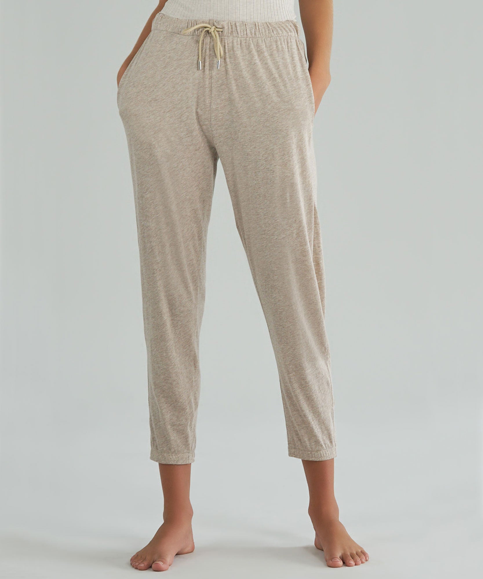 Heather Jersey Pull-On Tapered Leg Pant 