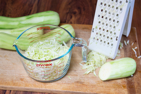 Shredding zucchini