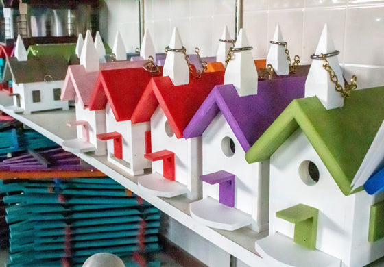 Colorful birdhouses