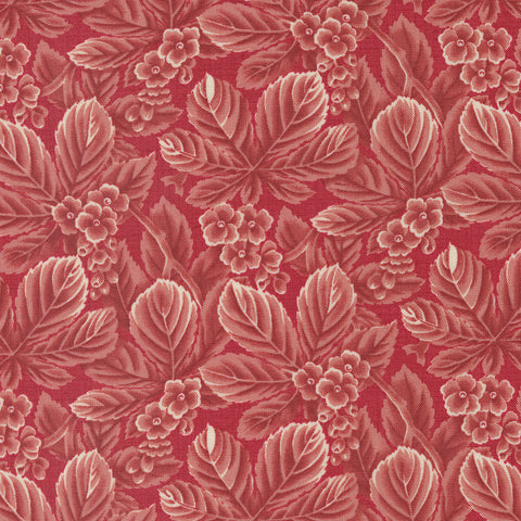 Henry Glass - Strawberry Garden Q-500-86 Multi Lg Strawberry Vine| Per Half  Yard