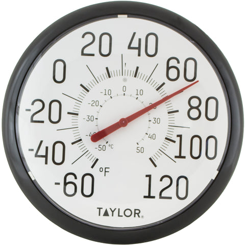 Taylor 6714 Indoor Outdoor Thermometer 12 Inch: Dial Faced