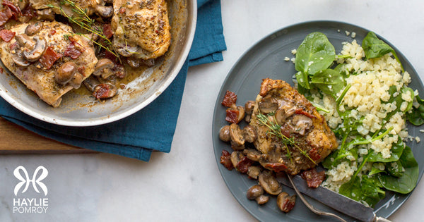 Creamy Bacon Mushroom Chicken Thighs