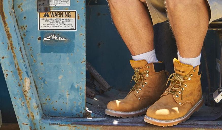 stylish construction boots