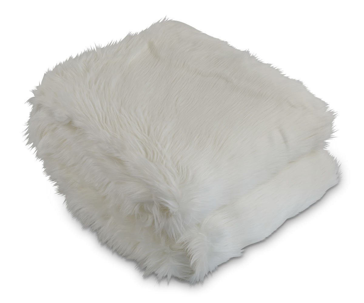 Rorik Faux Fur Throw White Scandinavian Designs