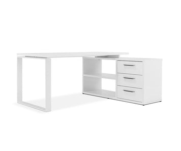 Inari Desk With Storage Return - Scandinavian Designs