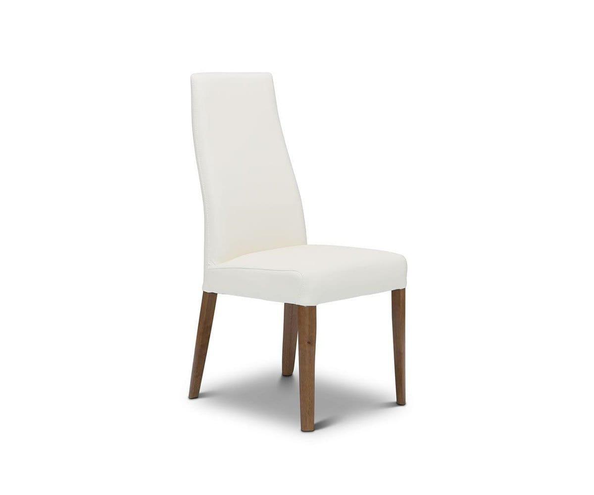 white real leather dining chairs