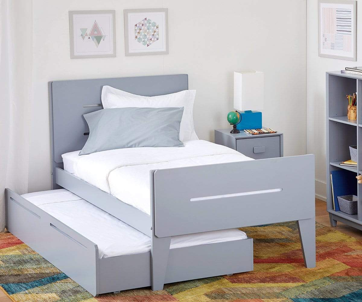 twin bed with trundle and storage