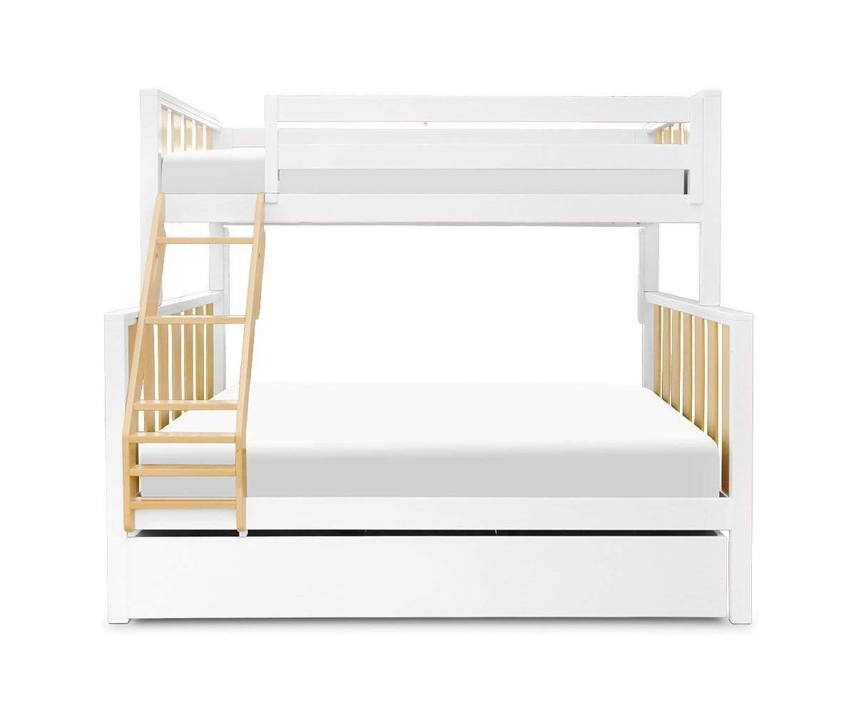 bunk bed with empty bottom