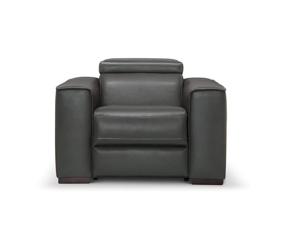 dfs black leather recliner