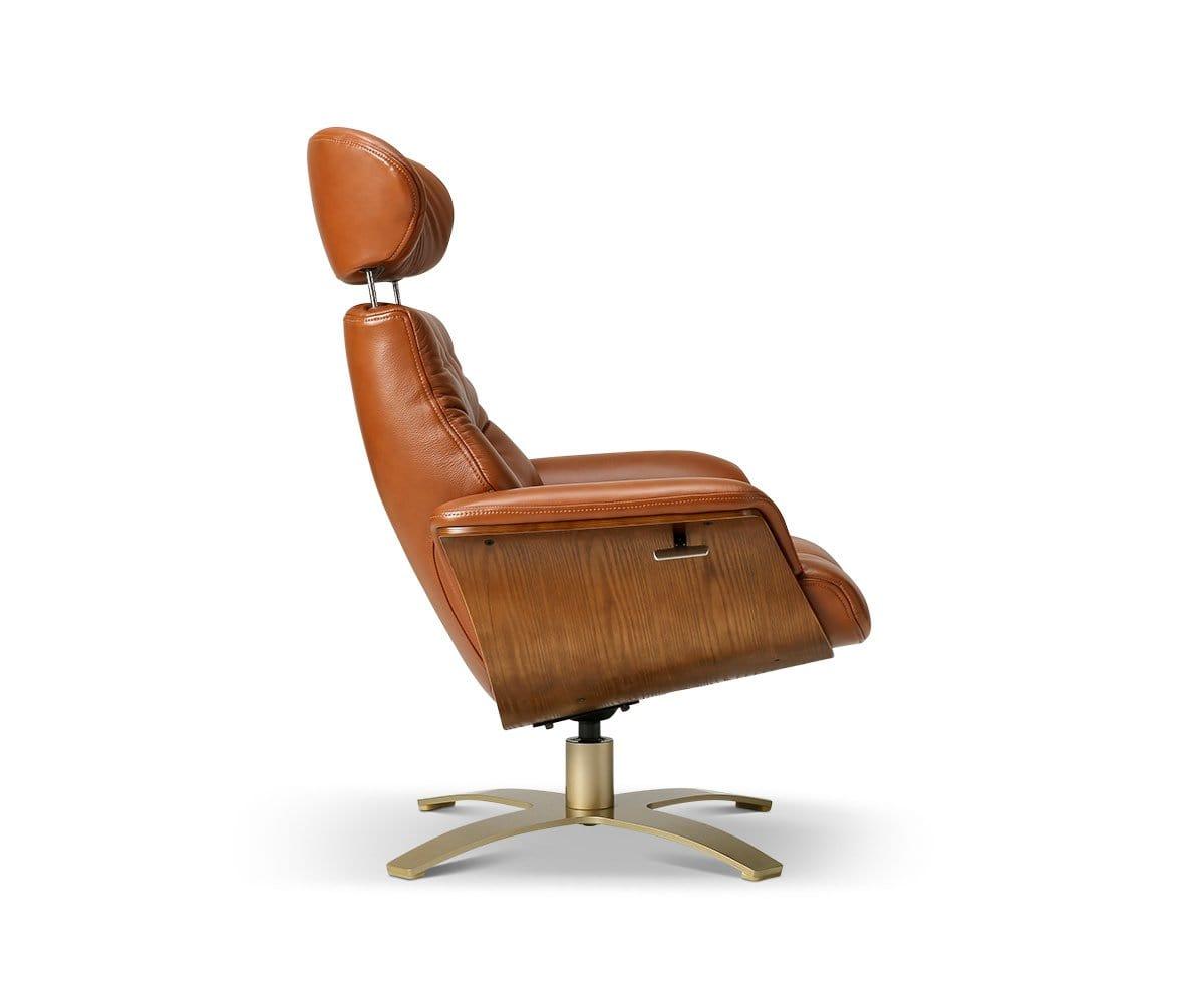 scandinavian design leather recliner