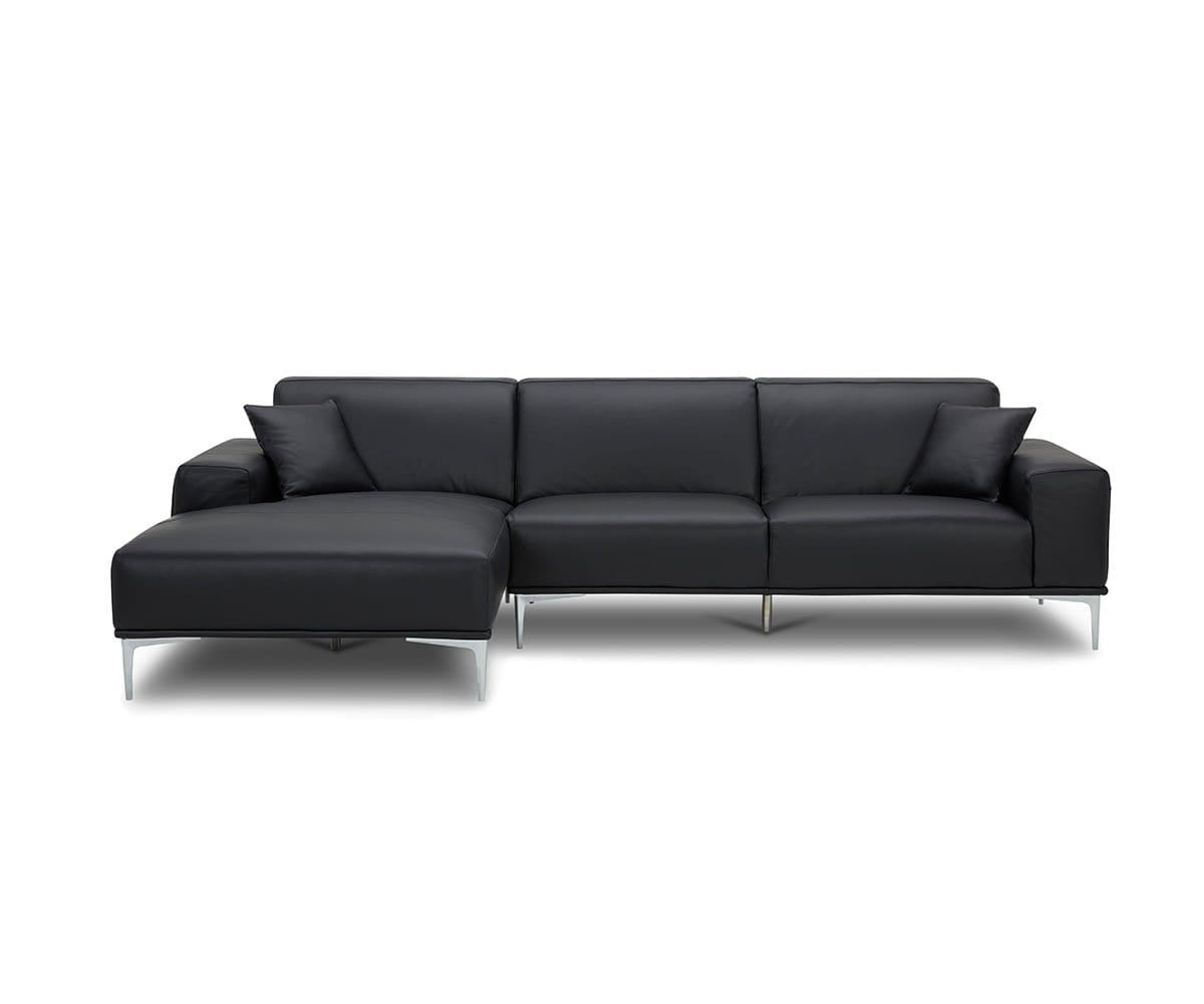 Image of Dalea Leather Left Chaise Sectional