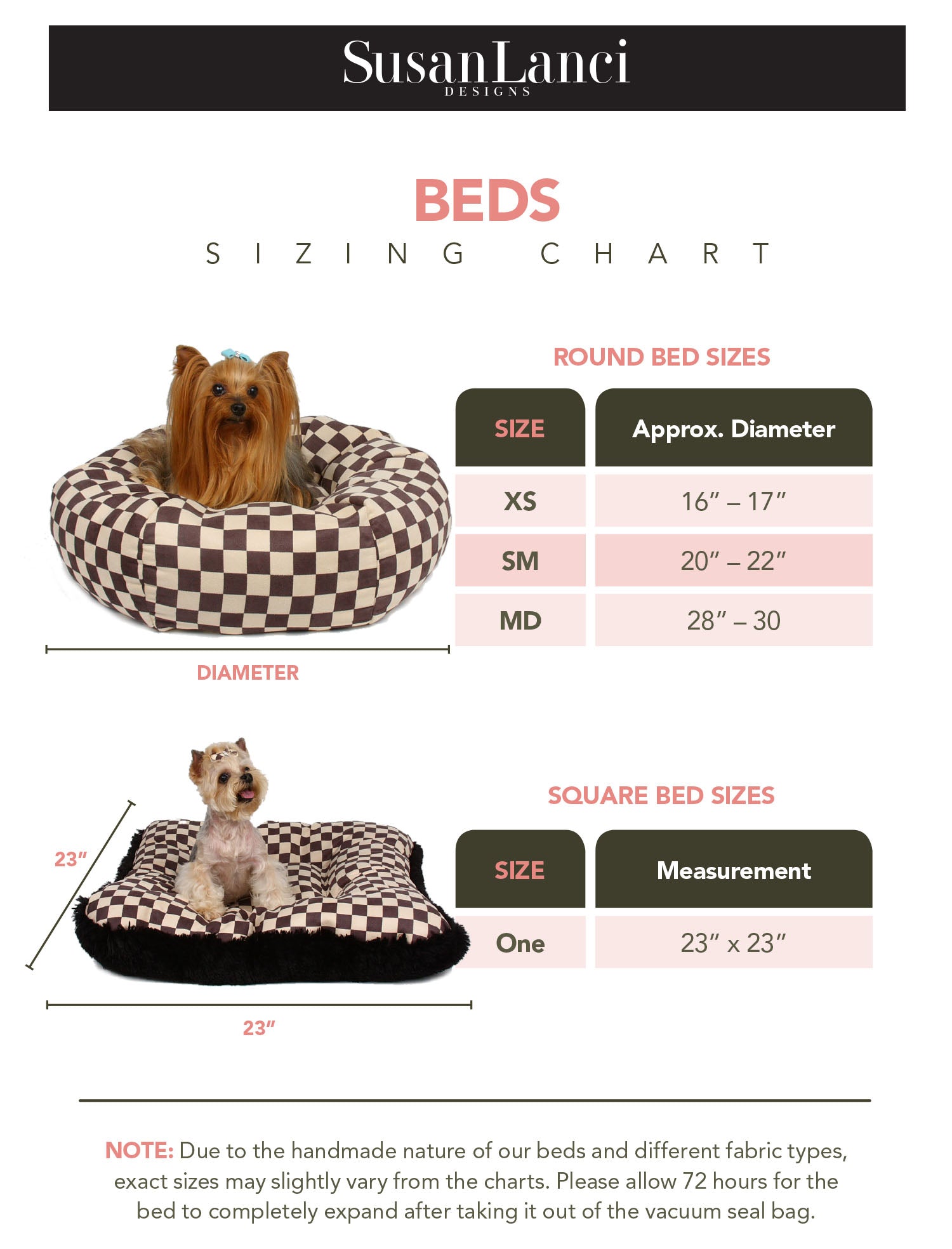 Bed Size Chart