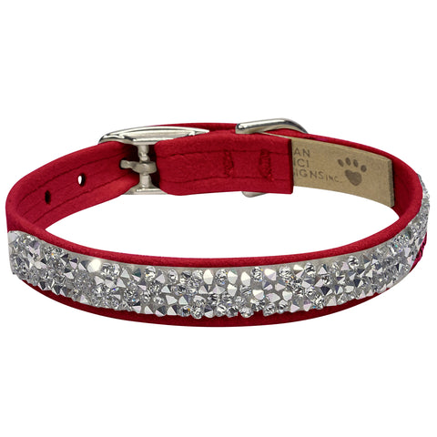 Picture of the Crystal Rocks Collar from Susan Lanci, made to fit your dog properly.