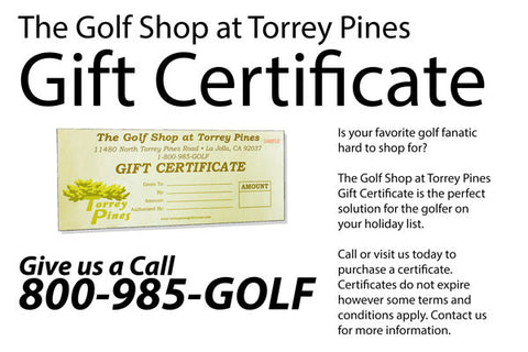 TP Golf Gift Certificates