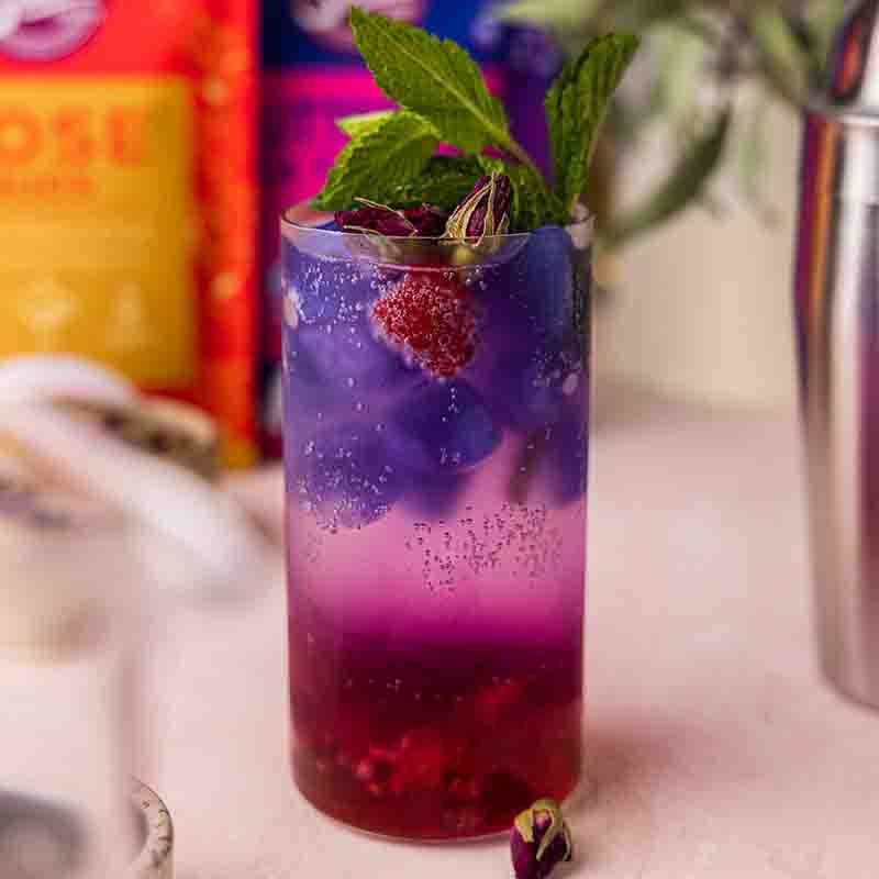 Blue Butterfly Pea Ice Cubes Rose Cocktail – Suncore Foods Inc.