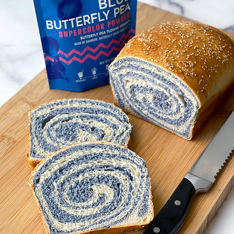 Blue Butterfly Pea Swirl Bread Suncore Foods Inc