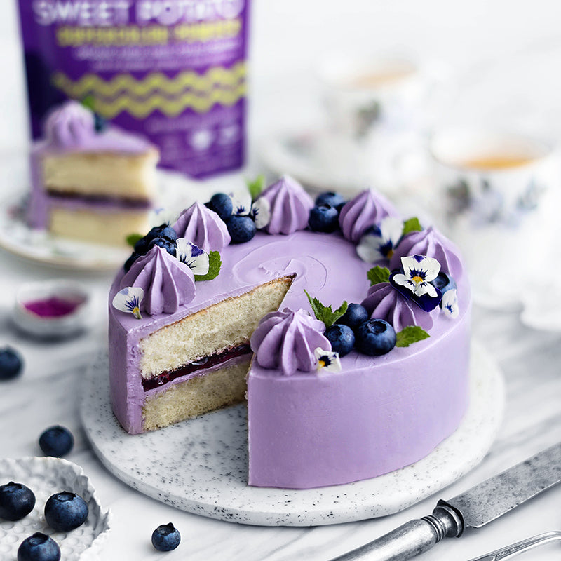 Blueberry Lavender Angel Food Cake - The Kitchen McCabe