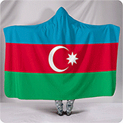 Azerbaijan National Flag - Hooded Blanket
