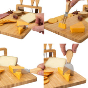 Giggi Bamboo Cheese Board Gift Set | Charcuterie Board | Cheese Board and Knife Set