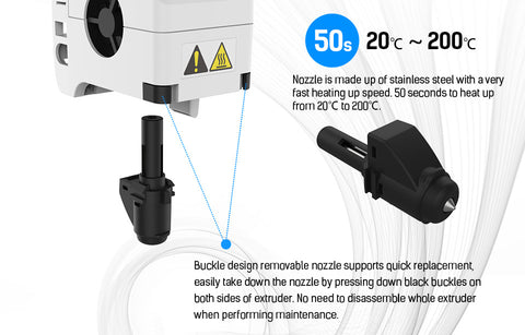 Flashforge Adventurer 3 REmovable quick change nozzle