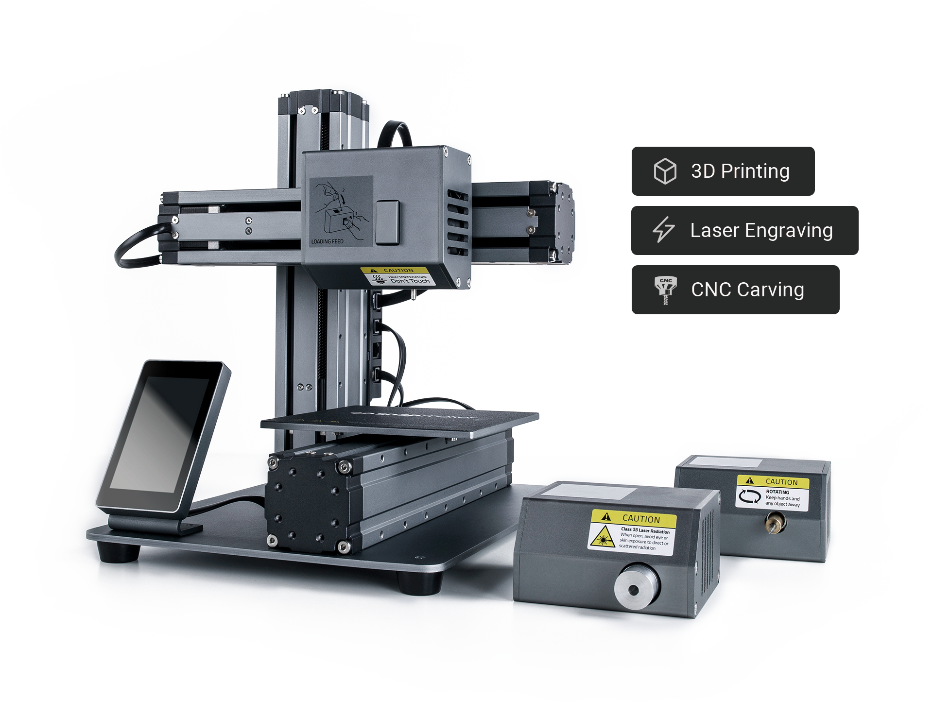 Snapmaker Original 3-in-1 3D Printer, CNC, Laser Engraver. - Snapmaker Overview 1024x1024@2x