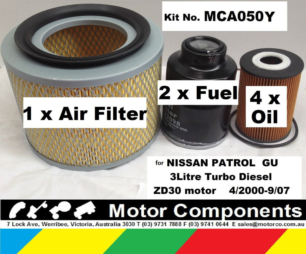 FILTER SERVICE KIT for NISSAN PATROL GU 3Litre TURBO