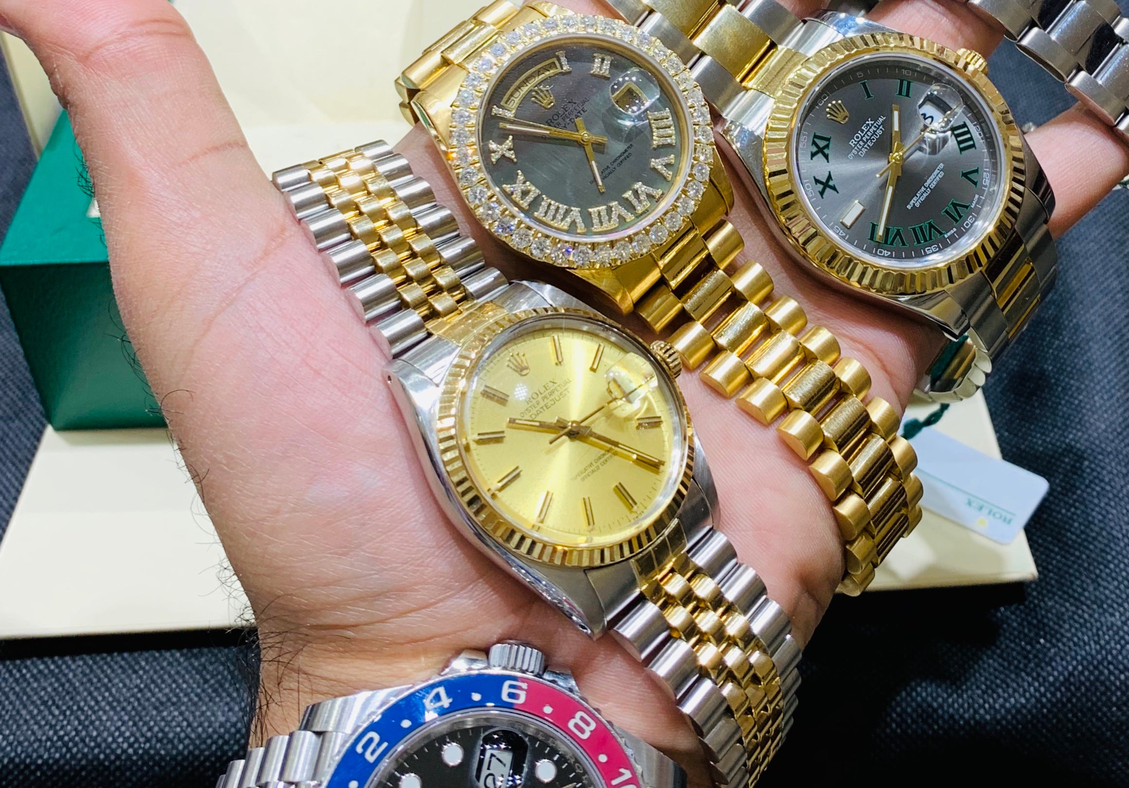 rolex day date bust down