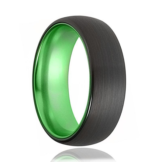 TESLA Acid Green Tungsten Men's Wedding Band