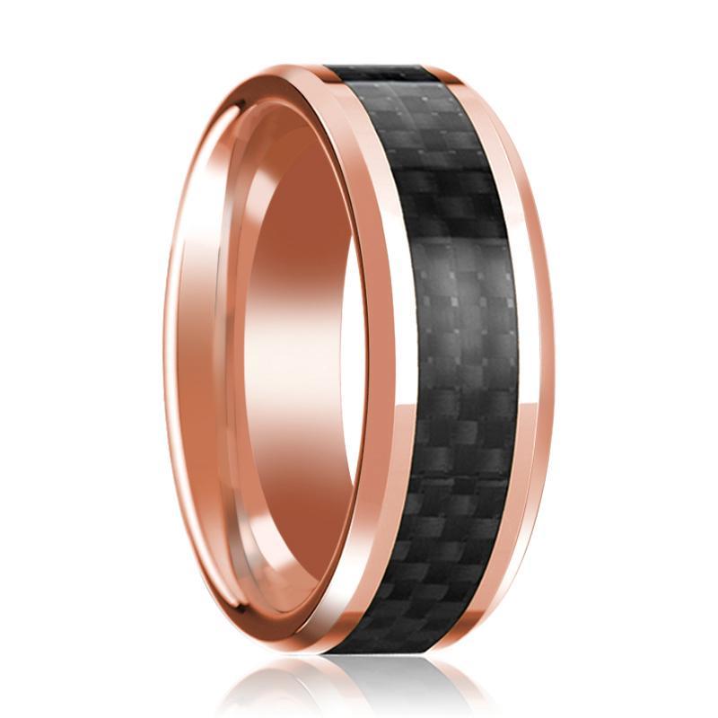 Mens Black And Red Carbon Fiber Ring Tungsten Northern Royal Llc