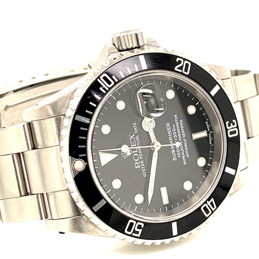 Rolex Men's 40mm Submariner 16610 Green oyster – Luxurydiaz inc