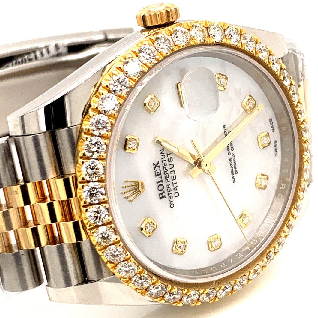 rolex datejust 41mm mother of pearl