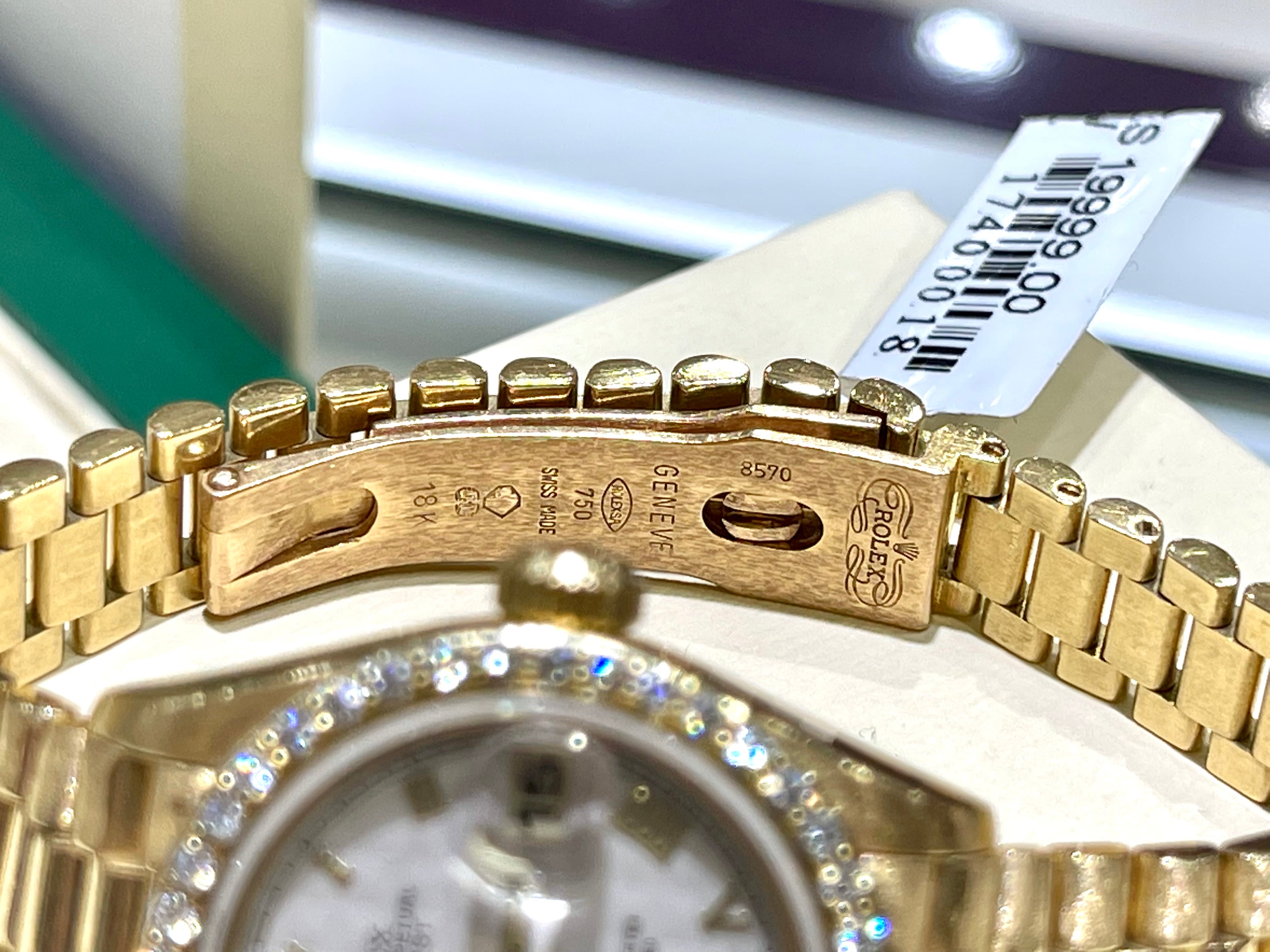 Rolex 69178 Ladies President 18k size 26mm Diamond Bezel Diamond dial