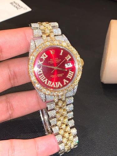 red face bust down rolex