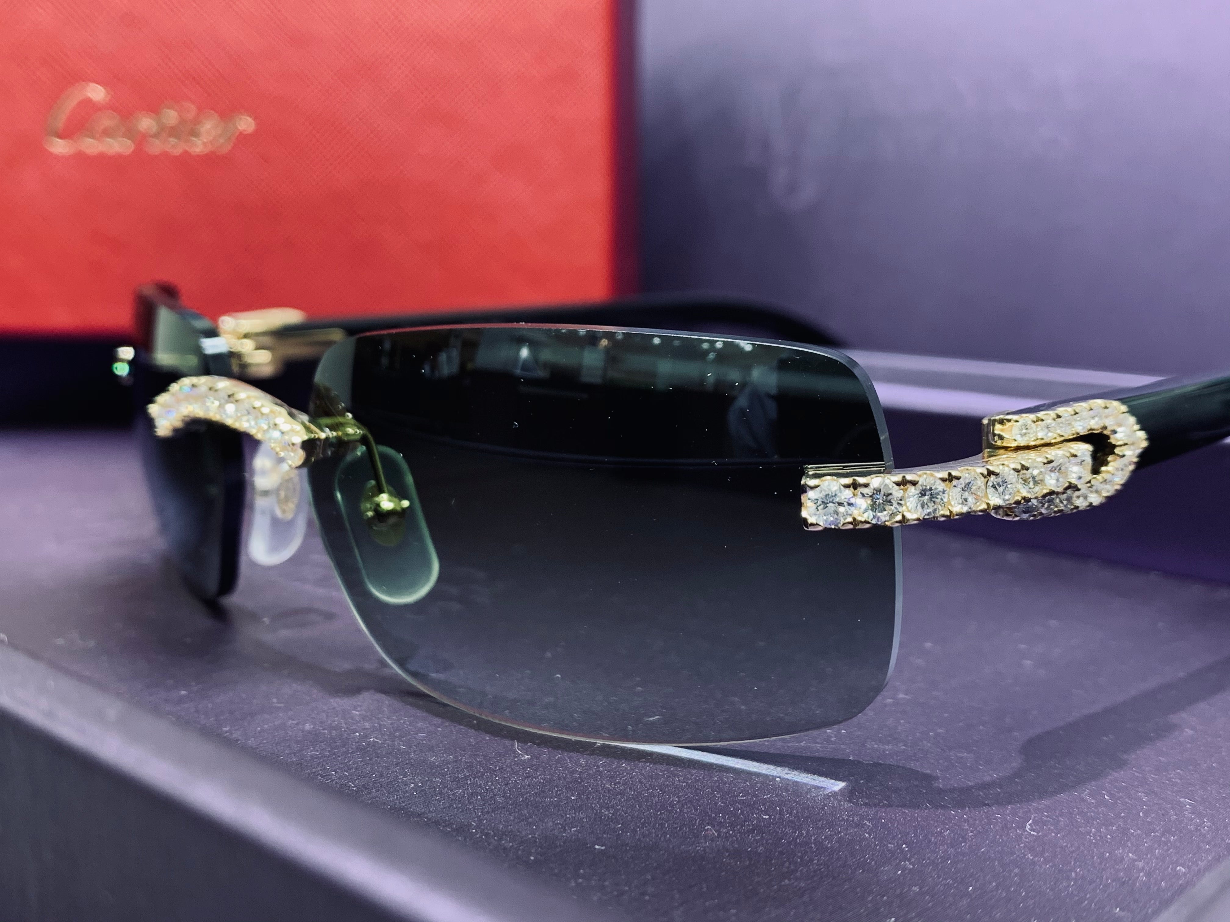 diamond buffalo horn glasses